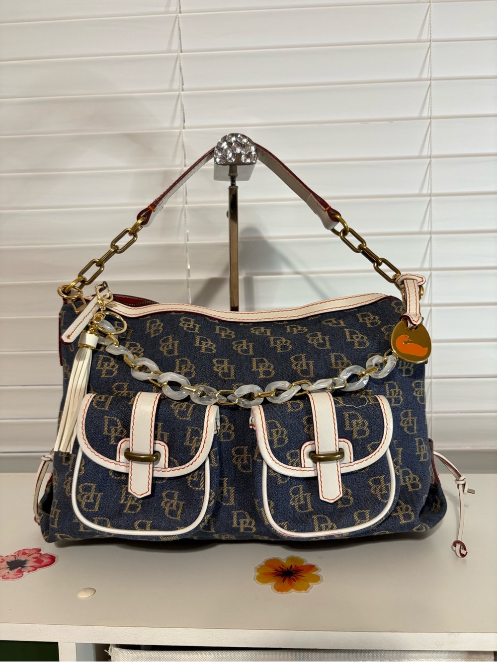 Dooney & Bourke Vintage Denim Signature Y2K Shoulder Bag